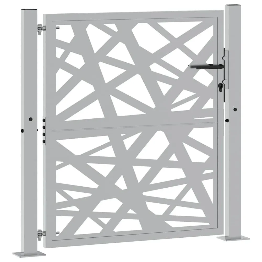 Poort met lichtontwerp 105x105 cm weervast staal
