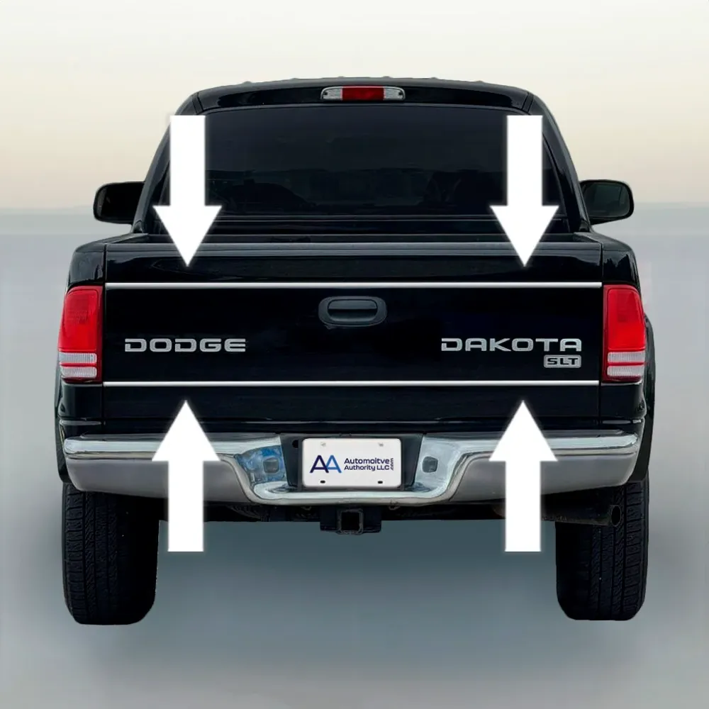 Chrome Tailgate Trim Molding 1997-2004 Dodge Dakota