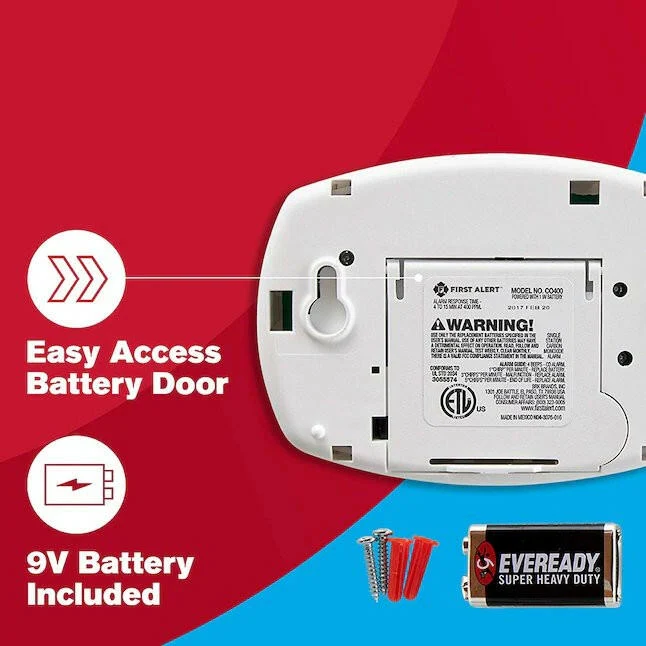 First Alert Battery-Operated Grafiet Monoxide Detector | Voldoet aan NEN-norm