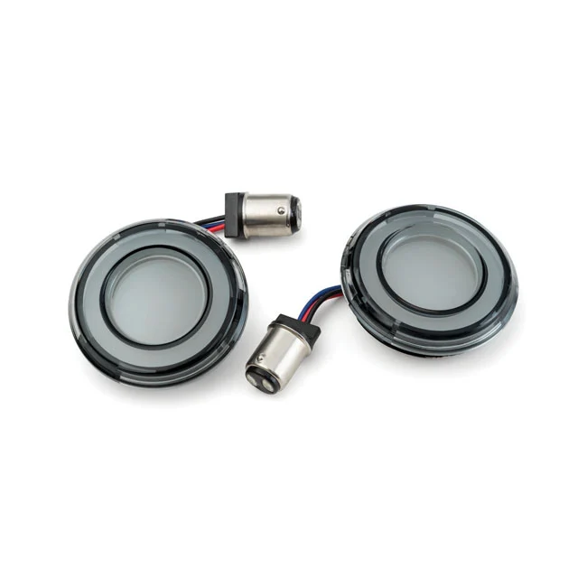 Gecertificeerd Kuryakyn, Rear Tracer Led Turn Signal Insert Set. Smoke Lens Harley Davidson