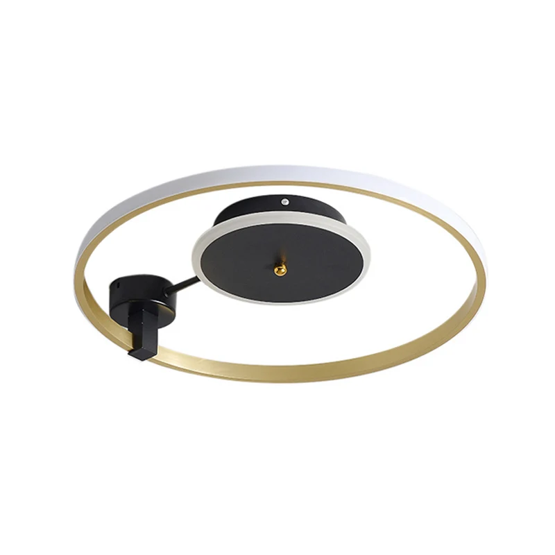 Gouden en zwarte LED ronde semi-inbouw eenvoud metalen plafondarmatuur warm/wit helder, 18"/21,5" breed met CE-Keurmerk