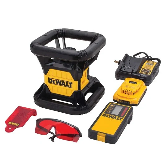 DEWALT 20V Max Laser Level, Rotary, Rood, 150-Foot Range voor Binnen- en Buitenwerk