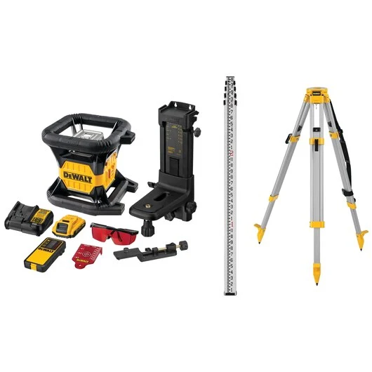 Zelfnivellerende DEWALT 20V Max Laser Level Kit, Rotary, Rood, 2000-Foot Range
