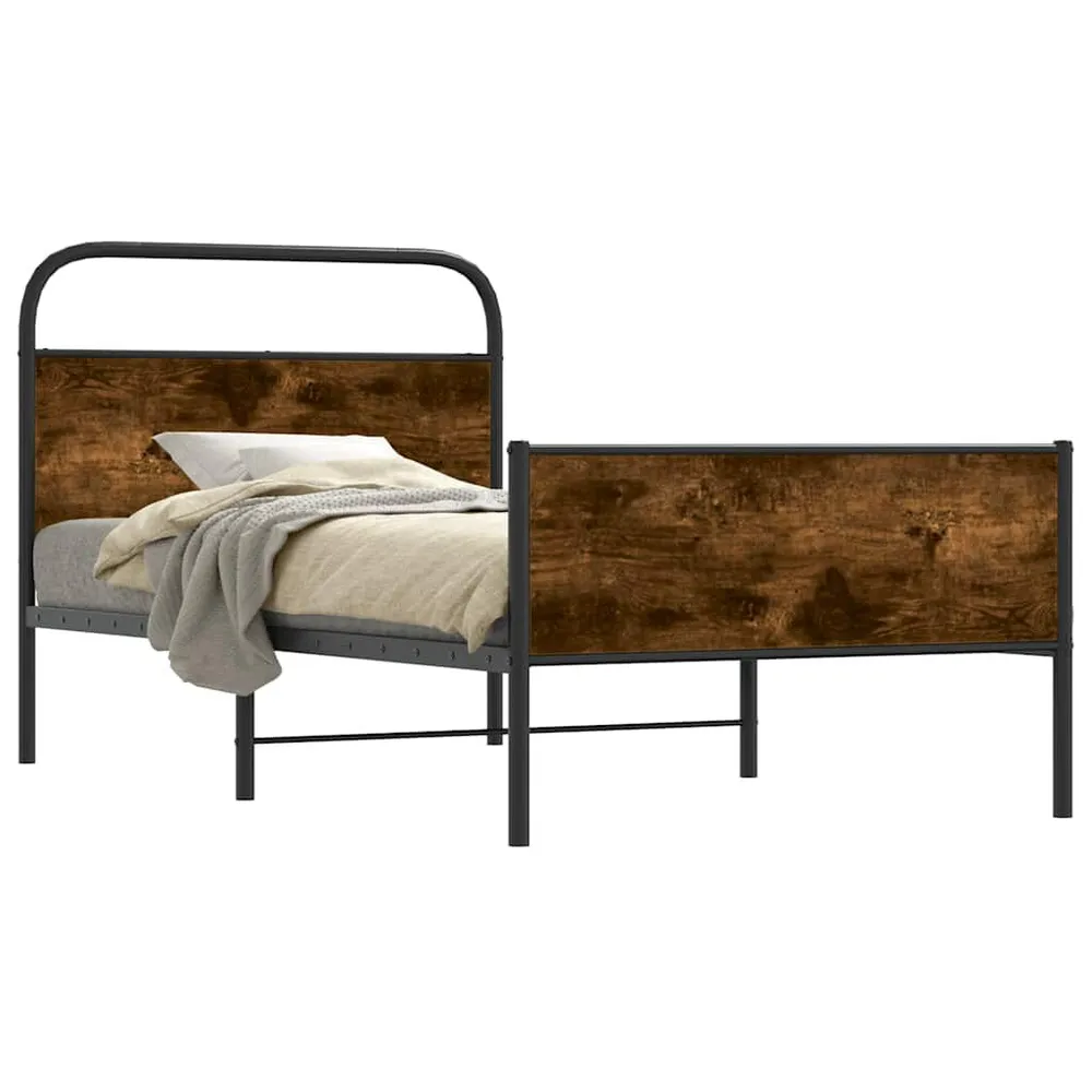Bedframe zonder matras bewerkt hout sonoma eikenkleur 107x203cm