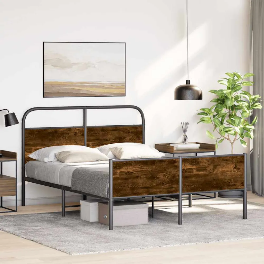 Bedframe zonder matras bewerkt hout sonoma eikenkleur 120x200cm