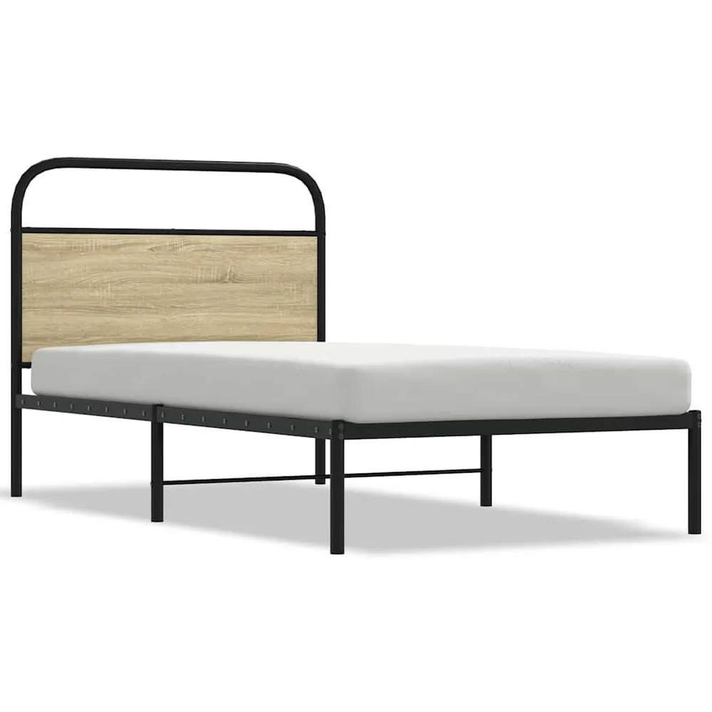 Bedframe zonder matras bewerkt hout sonoma eikenkleur 107x203cm