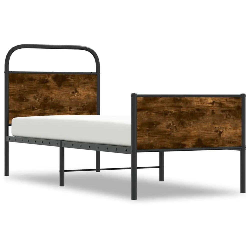 Bedframe zonder matras bewerkt hout sonoma eikenkleur 75x190 cm
