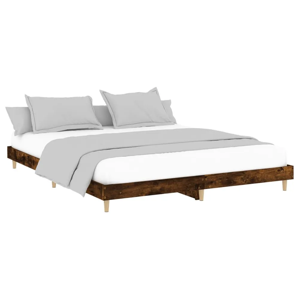 Bedframe zonder matras hout gerookt eikenkleurig 150x200 cm