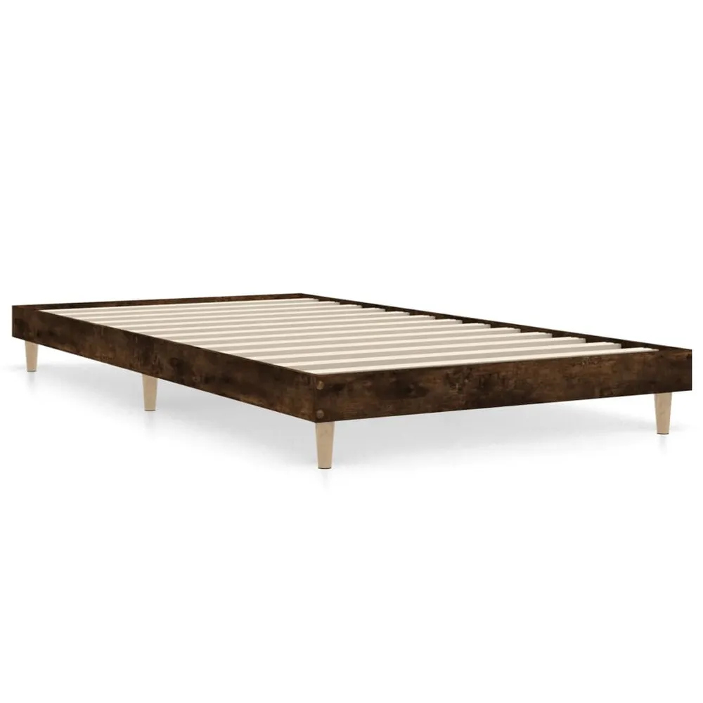 Bedframe zonder matras hout gerookt eikenkleurig 90x190 cm