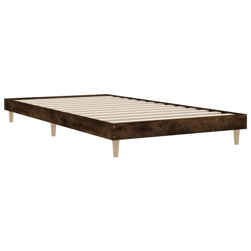 Bedframe zonder matras hout gerookt eikenkleurig 90x190 cm