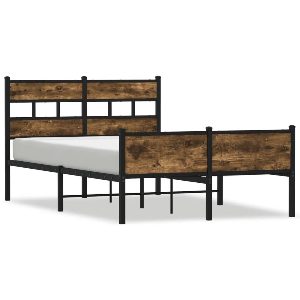 Bedframe zonder matras hout gerookt eikenkleurig 120x200 cm