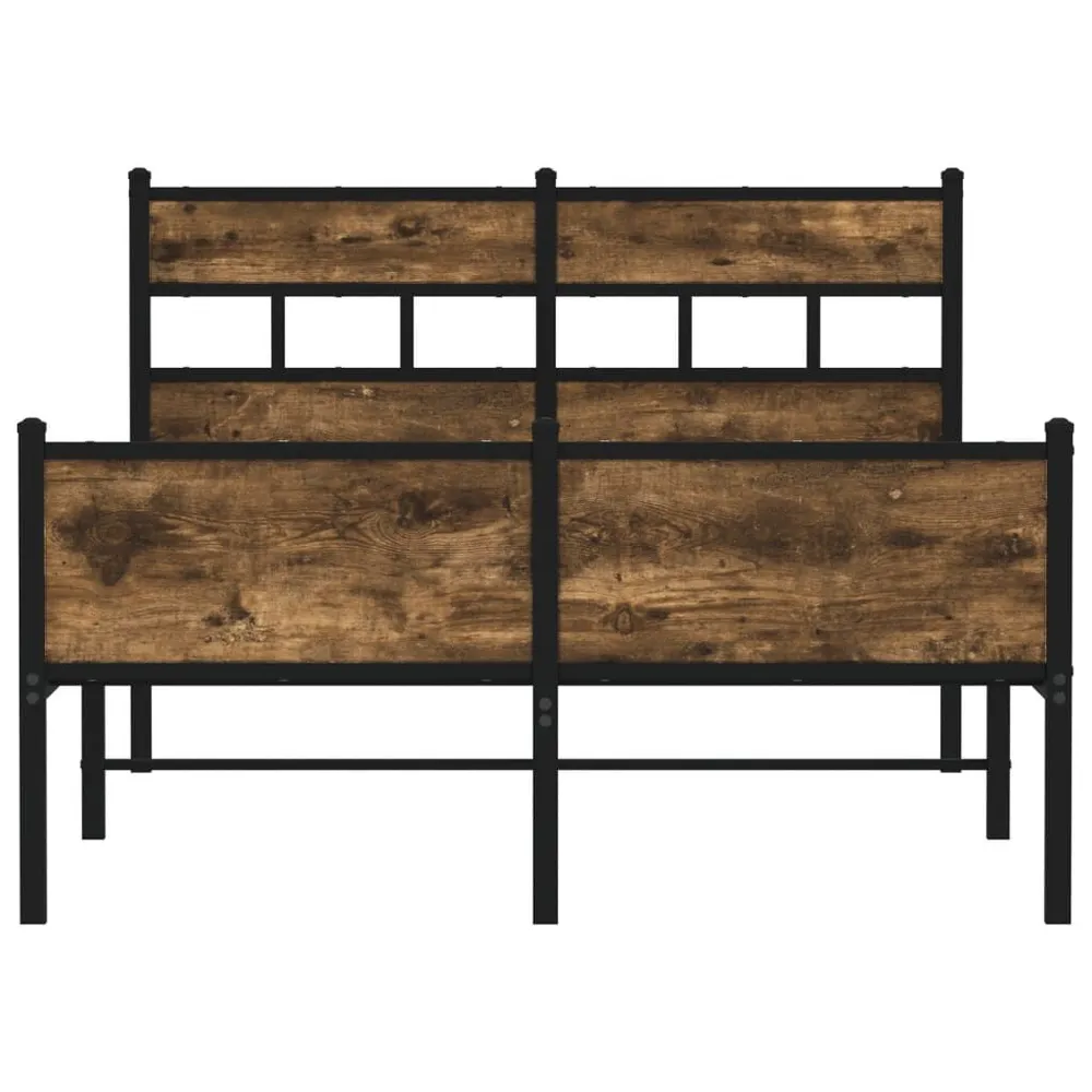 Bedframe zonder matras hout gerookt eikenkleurig 120x200 cm