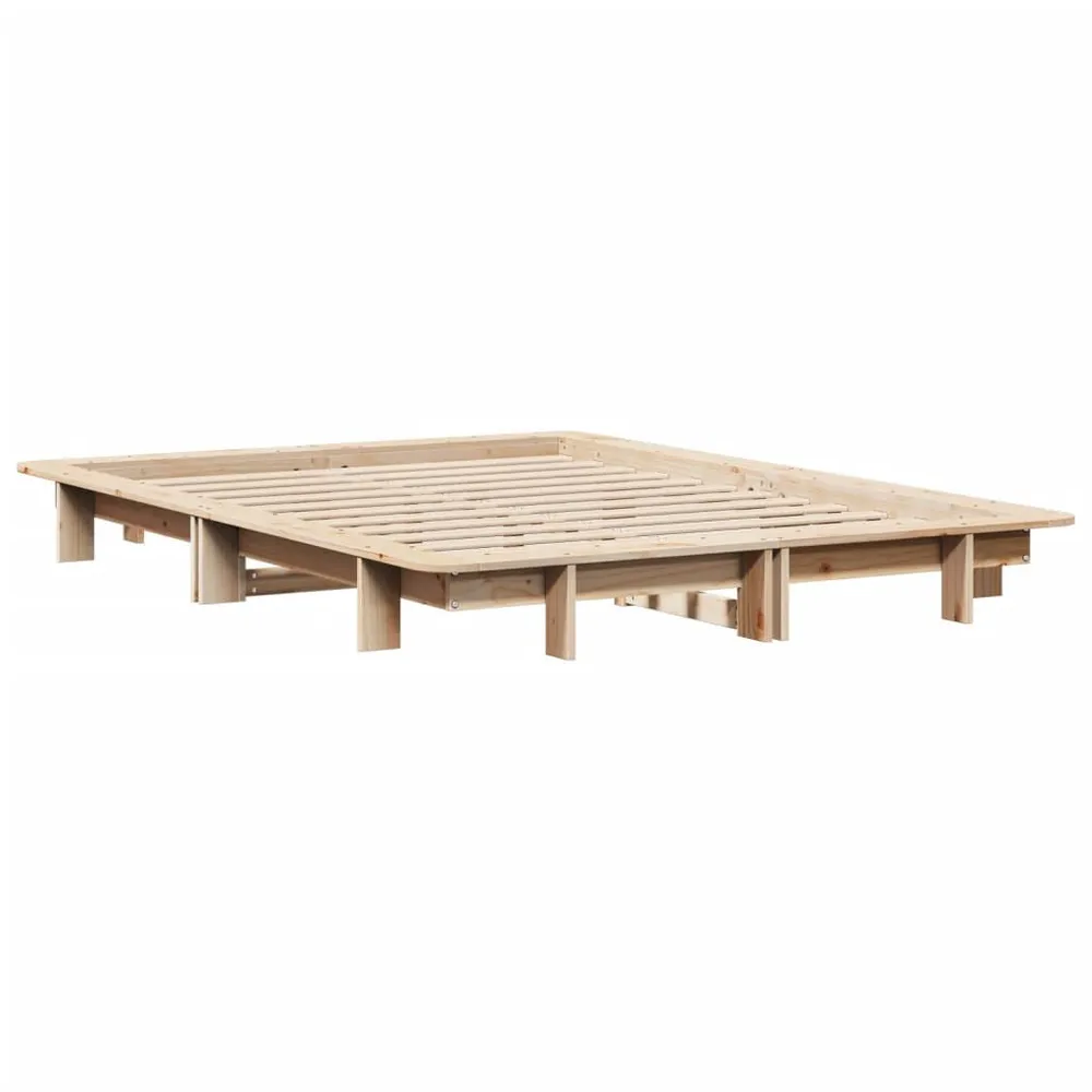 Bedframe zonder matras massief grenenhout 120x190 cm