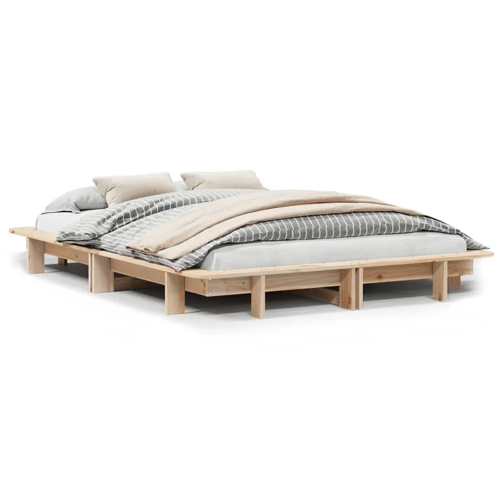 Bedframe zonder matras massief grenenhout 120x190 cm
