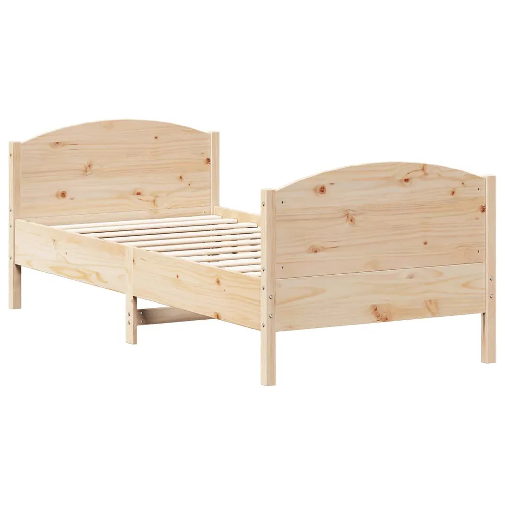 Bedframe zonder matras massief grenenhout 75x190 cm