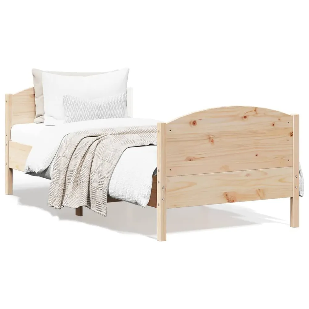 Bedframe zonder matras massief grenenhout 75x190 cm