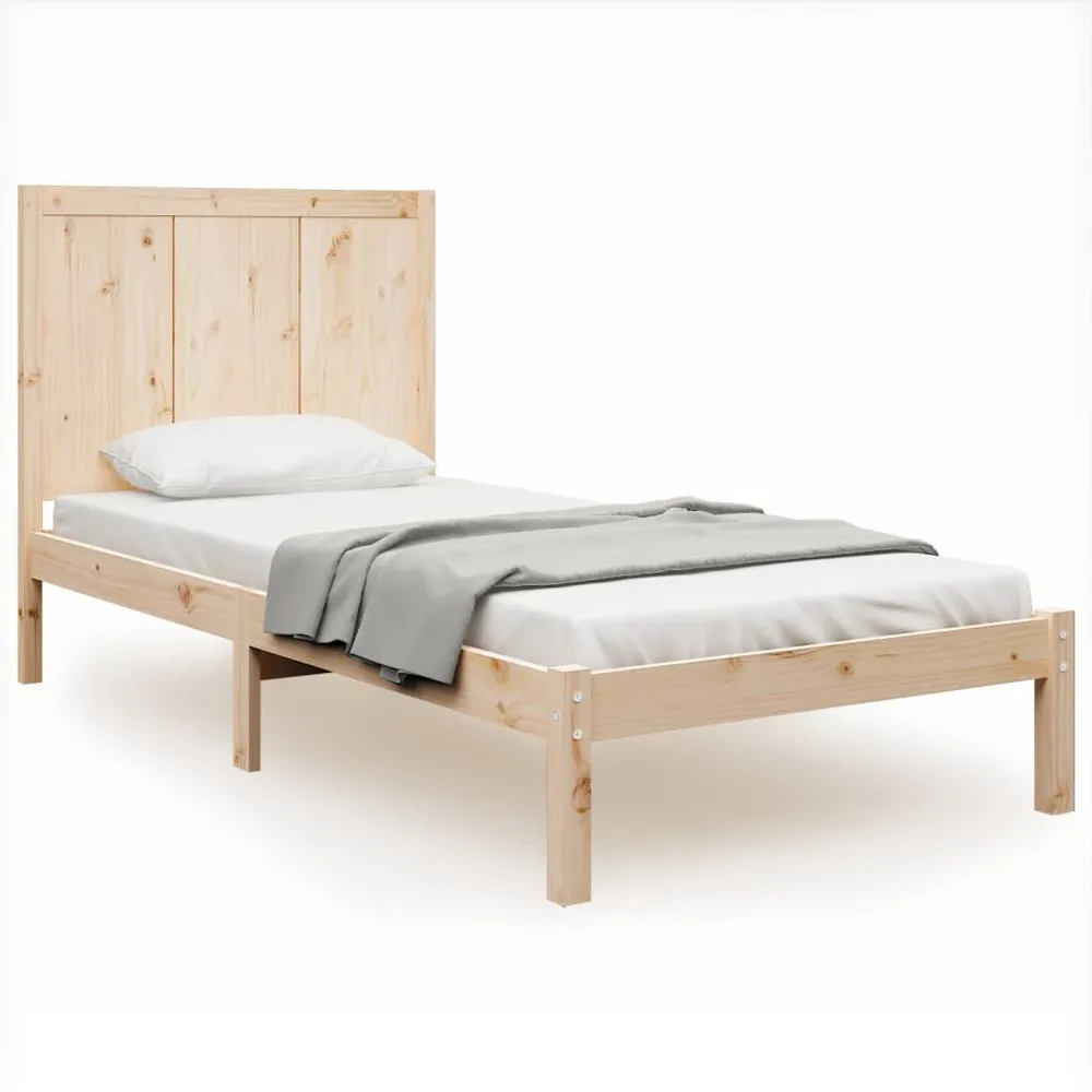 Bedframe zonder matras massief grenenhout 75x190 cm