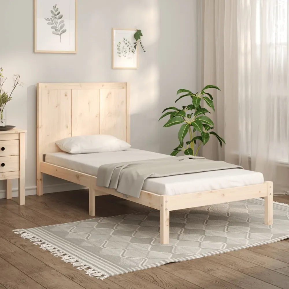 Bedframe zonder matras massief grenenhout 75x190 cm