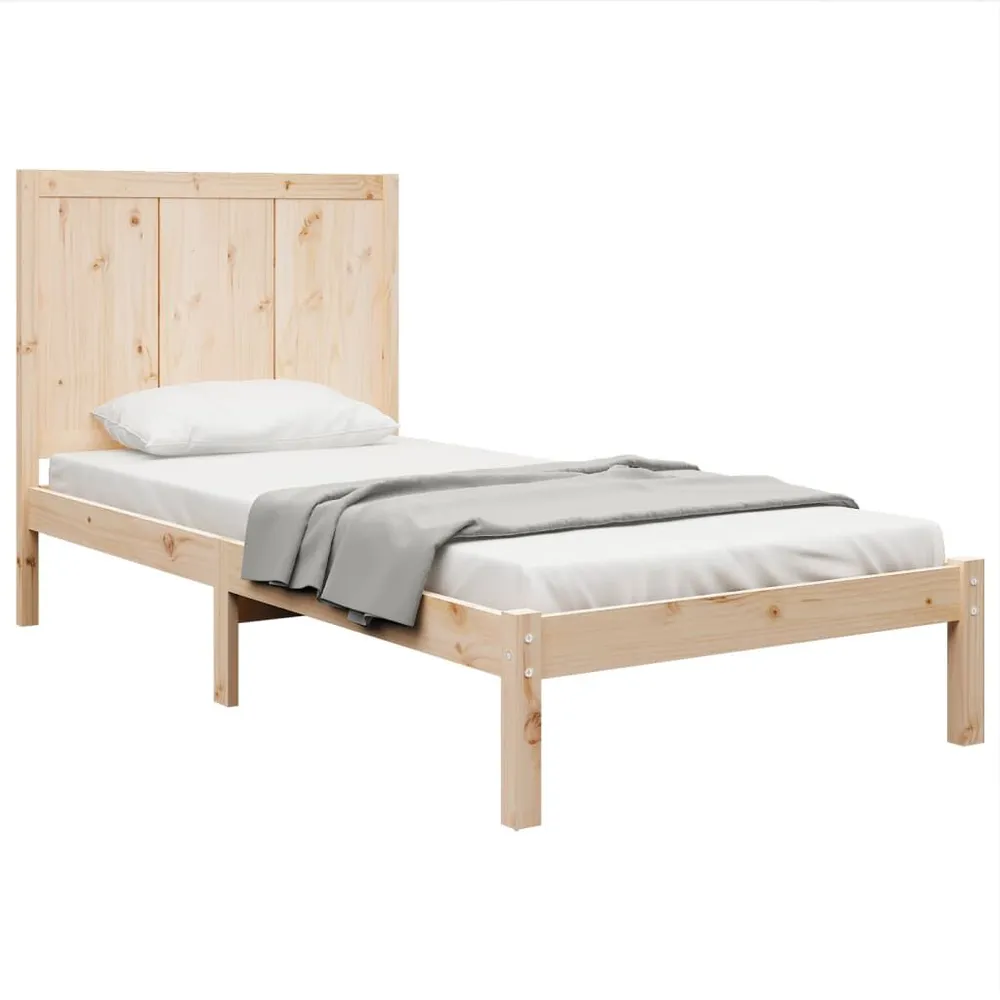 Bedframe zonder matras massief grenenhout 75x190 cm