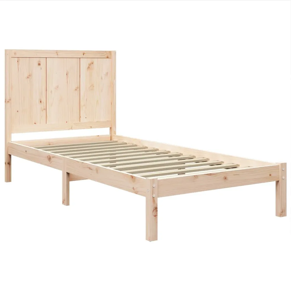 Bedframe zonder matras massief grenenhout 75x190 cm
