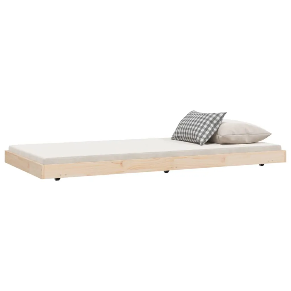 Bedframe zonder matras massief grenenhout 75x190 cm