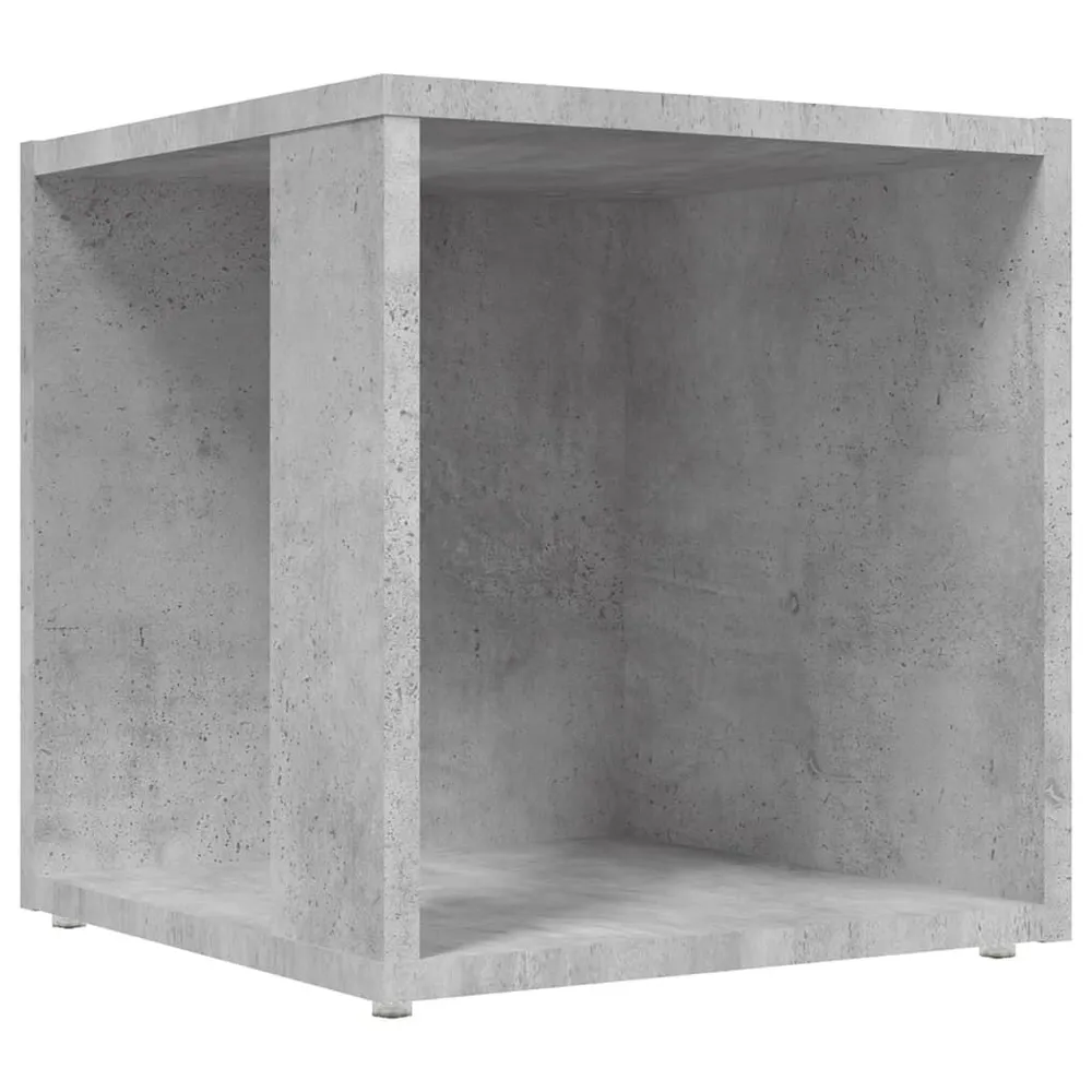 Bijzettafel 33x33x34,5 cm bewerkt hout betongrijs