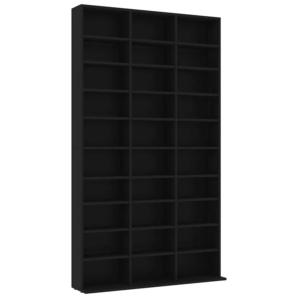 Cd-kast 102x16x177,5 cm bewerkt hout zwart