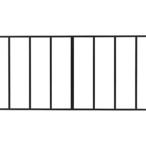 Connector voor glazen binnenraam aluminium H105 cm Zwart TOLLESON