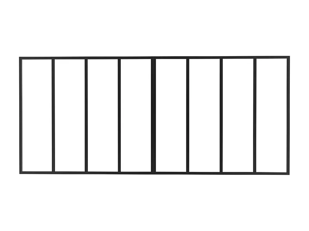 Connector voor glazen binnenraam aluminium H105 cm Zwart TOLLESON