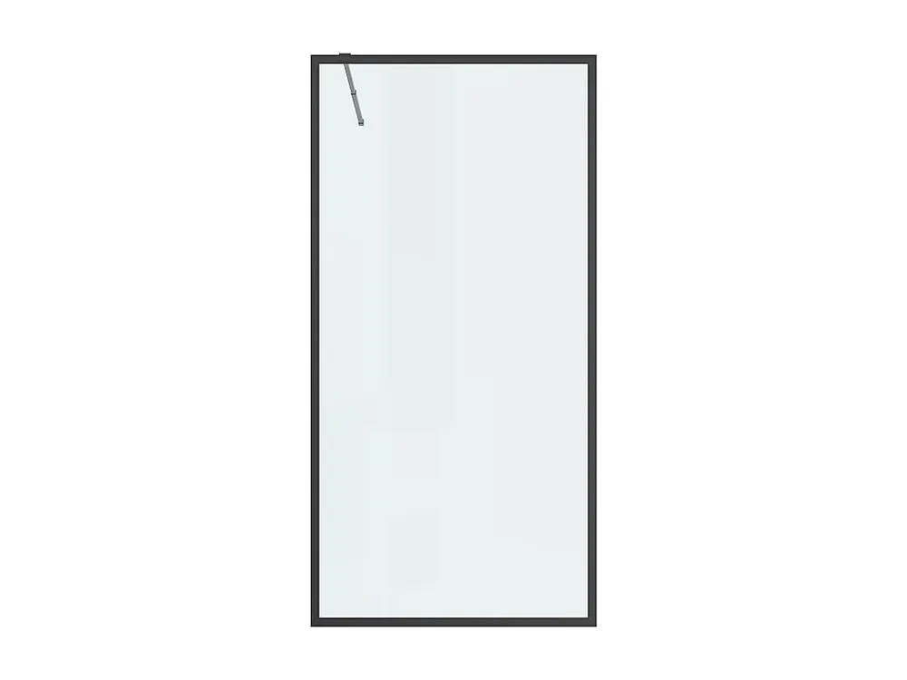 Douchewand voor inloopdouche – 100 x 200 cm – Matzwart – Gehard glas – AMBERI