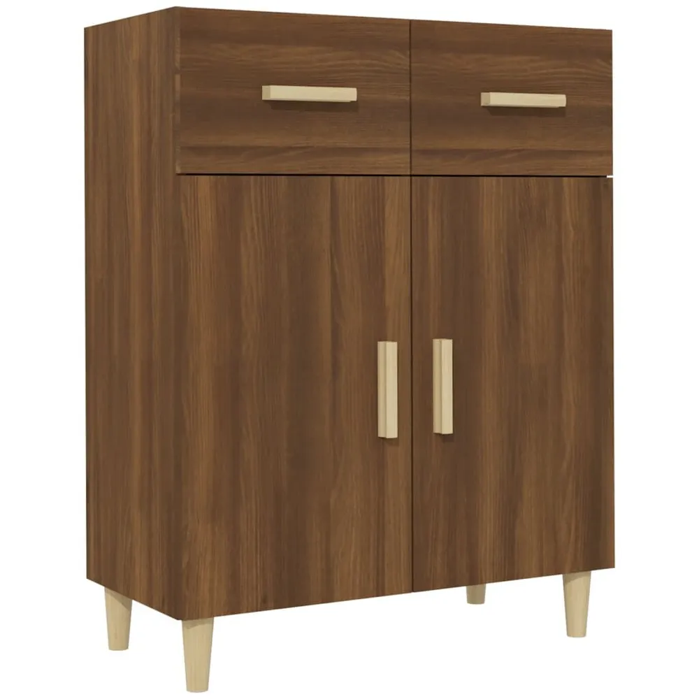 Dressoir 69,5x34x89 cm bewerkt hout bruin eikenkleur