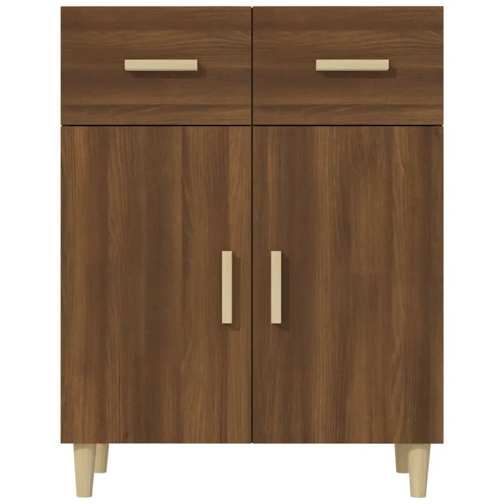 Dressoir 69,5x34x89 cm bewerkt hout bruin eikenkleur