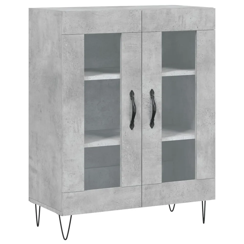 Dressoir 69,5x34x90 cm bewerkt hout betongrijs