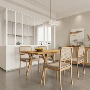Glazen hoekbinnenraam industriële stijl gepoederlakt aluminium – L210 x L60 x H130 – Wit – BAYVIEW