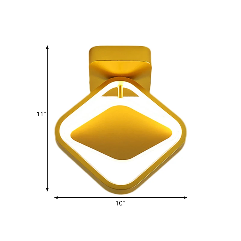 Gouden afwerking met ruitframe inbouwminimaal LED-metaal inbouwlicht wit/warm helder