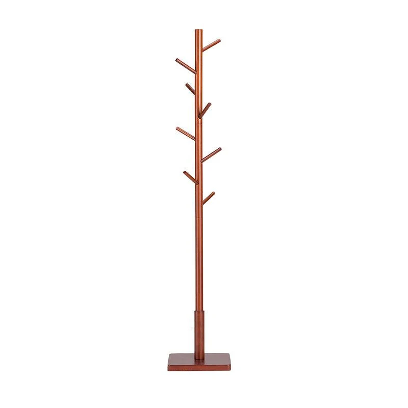Hedendaags Free Standing Hall Tree, 69" Rubberwood Solid Wood Hall Tree Wood Hook White