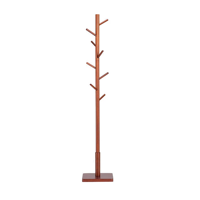Hedendaags Free Standing Hall Tree, 69" Rubberwood Solid Wood Hall Tree Wood Hook White