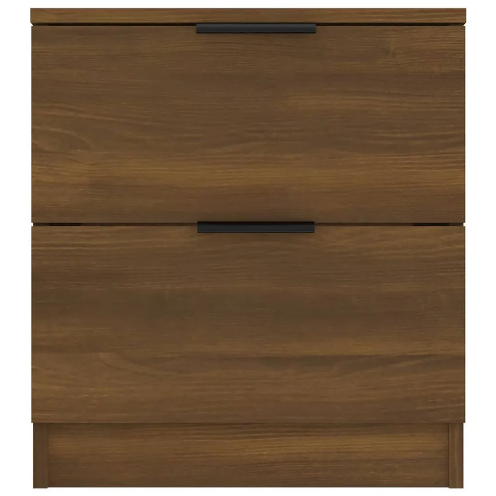Nachtkastje bewerkt hout bruin eikenkleur