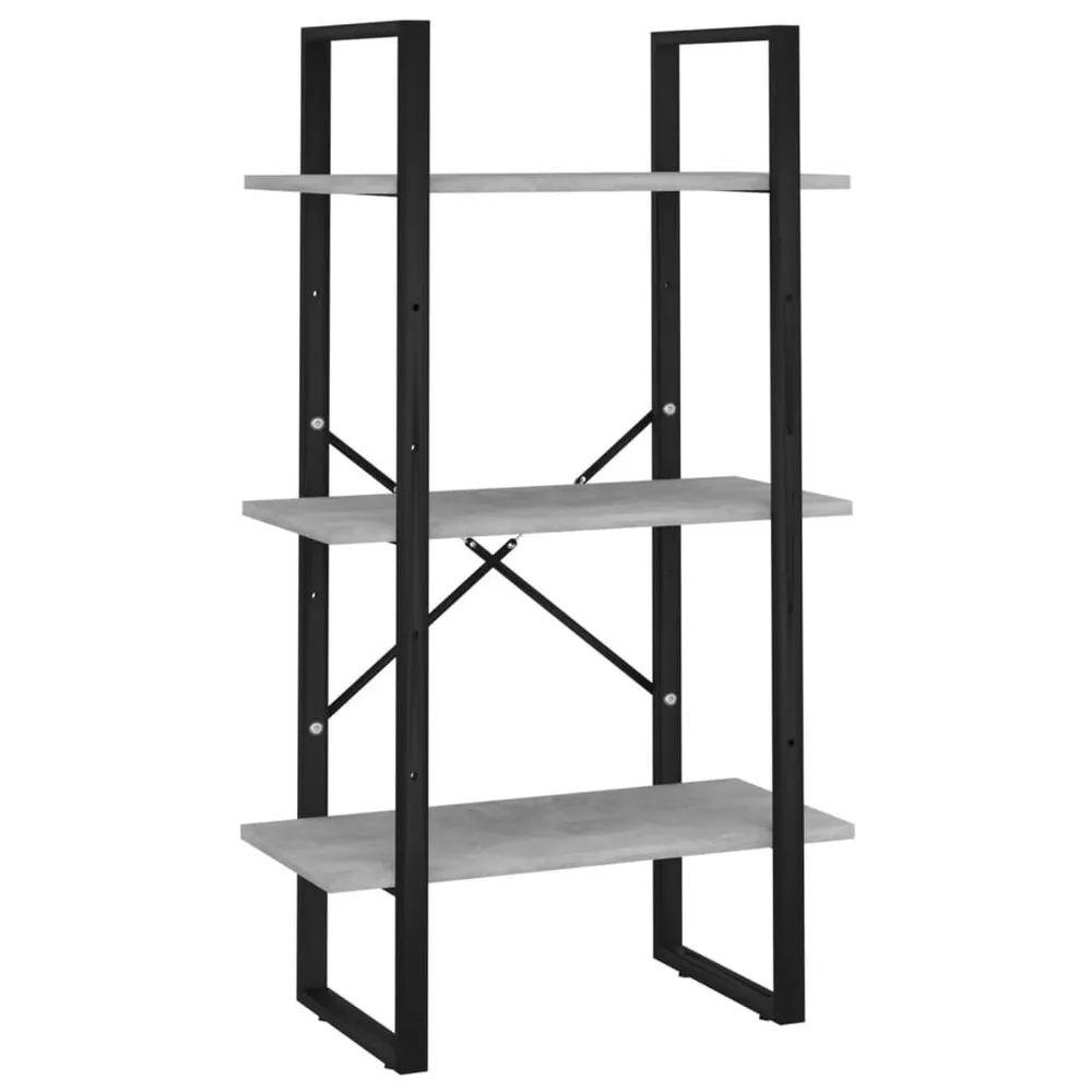 Opbergrek 60x30x105 cm bewerkt hout betongrijs