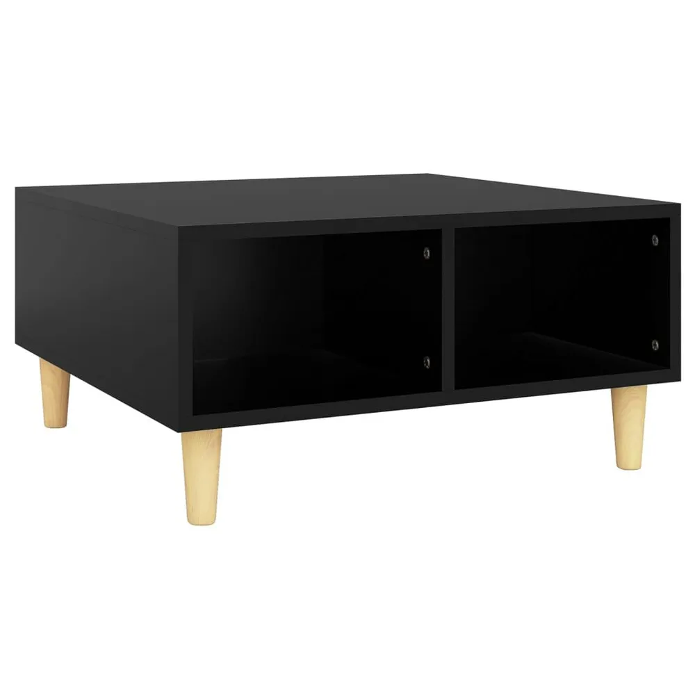 Salontafel 60x60x30 cm bewerkt hout zwart