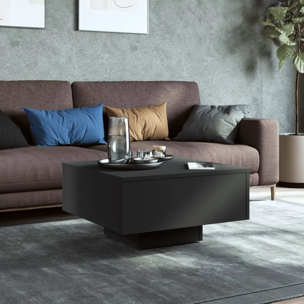 Salontafel 60x60x31,5 cm bewerkt hout zwart