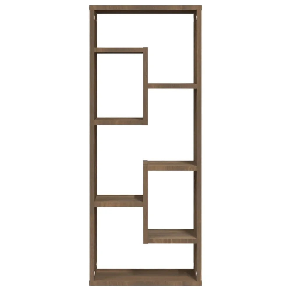 Wandschap 36x16x90 cm bewerkt hout bruin eikenkleur
