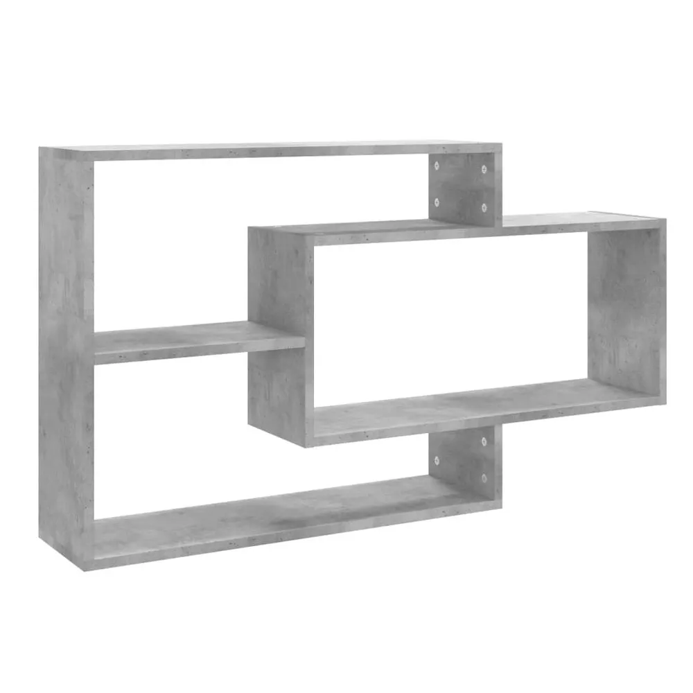 Wandschappen 104x20x58,5 cm bewerkt hout betongrijs