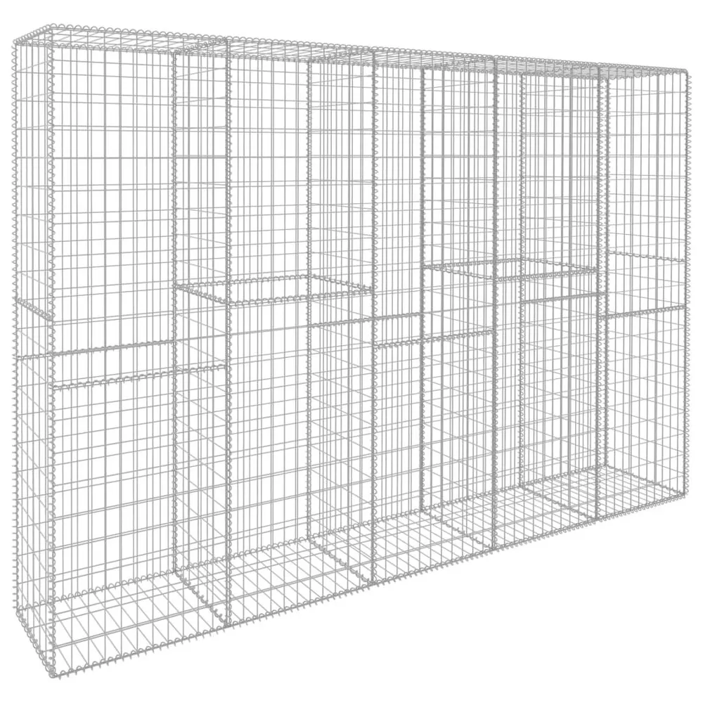 Schanskorfmuur met deksel 300x50x200 cm gegalvaniseerd staal