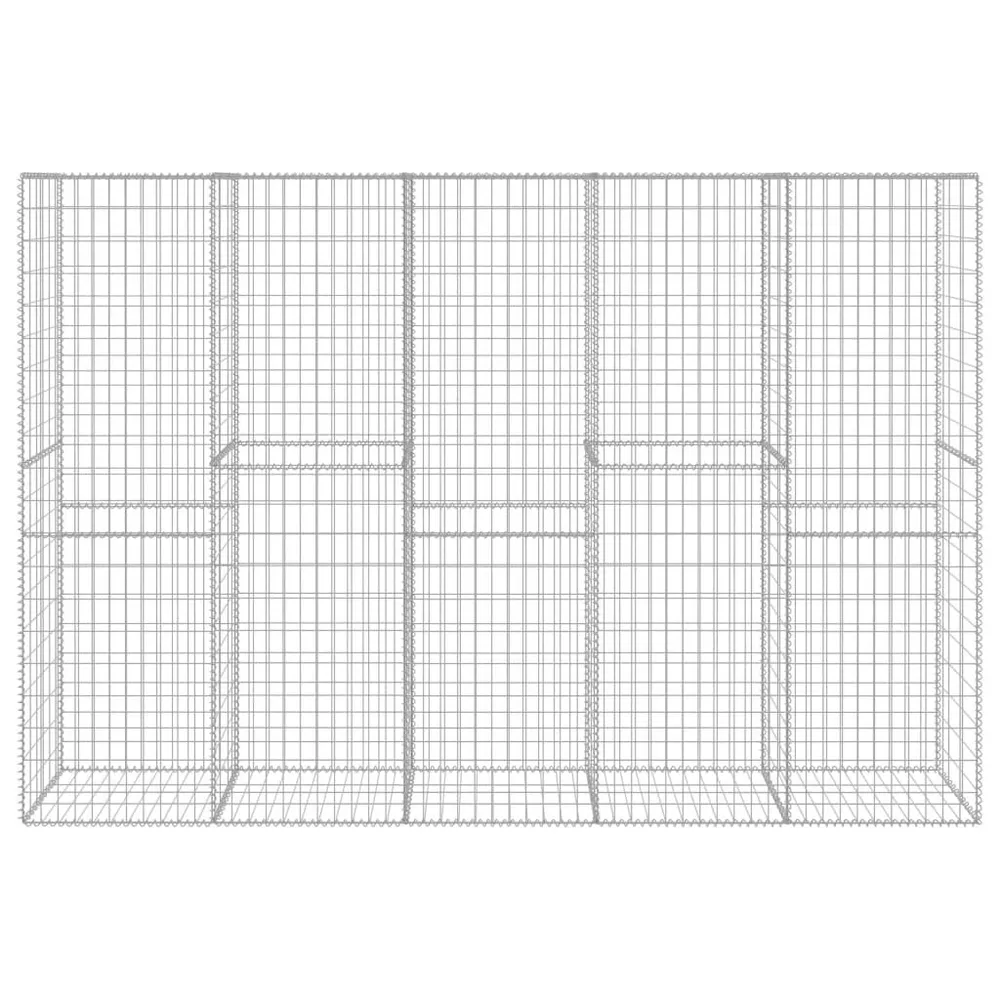 Schanskorfmuur met deksel 300x50x200 cm gegalvaniseerd staal