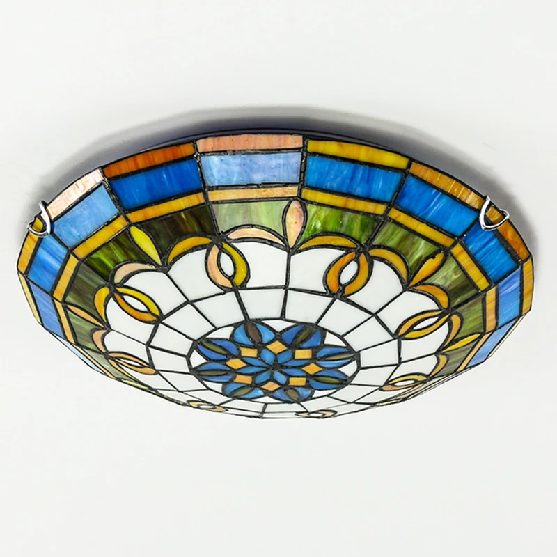 Bowl verzonken plafondverlichting 1 lichtgekleurd kunstglas Mediterraan inbouwlichtarmatuur - Met Dimfunctie