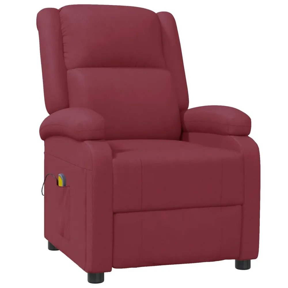 Ergonomisch Massagestoel kunstleer wijnrood