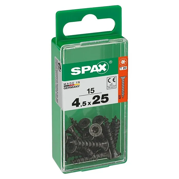 Kantoor Spax T-Star plus Universele schroef - Ø x l: 4,5 x 25 mm, Voldraad, 15 st.