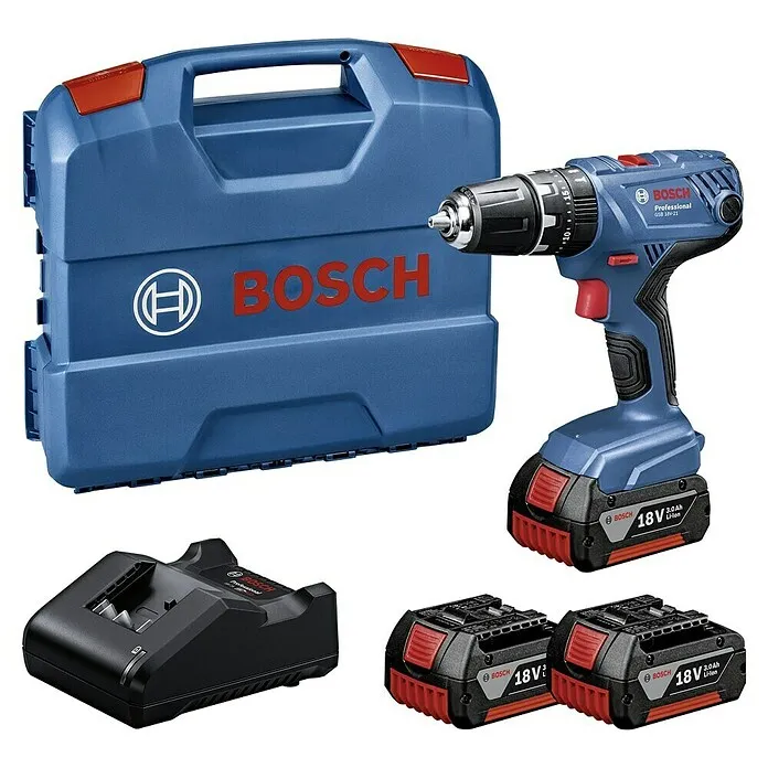 Bosch Professioneel AMPShare 18V Accu-klopboor/schroefmachine GSB 18V-21 - 18 V, 3 accu's, 3 Ah Heavy Duty