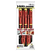 Felo Schroevendraaierset ERGONIC® VDE E-Slim - 5 -delig, Geschikt voor: Sleuf en kruiskop PH